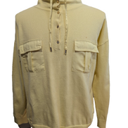 Pull Calvin Klein Jaune Col Roulé à Cordon & Poches - Taille L/XL