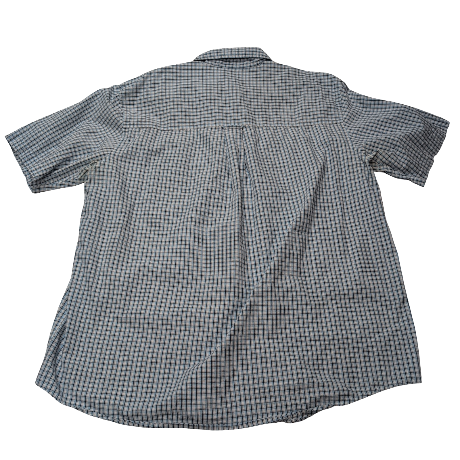 Chemise CHAPS bleue à carreaux manches courtes taille XL #6e