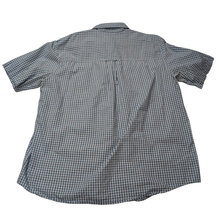 Chemise CHAPS bleue à carreaux manches courtes taille XL #6e