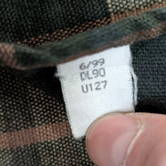 L.L. Bean Chamois Flanelle Coudes Réparés Vert Marron L USURE VINTAGE | 325S