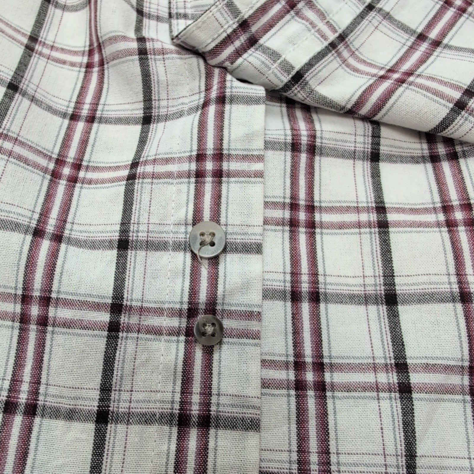 Chemise Wrangler Rugged Wear Manches Courtes Carreaux Rouge Noir Blanc T. 4XL