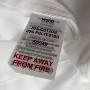 Chemise HENBURY S/M 14 1/2 blanche unie coton polyester neuve sans étiquette