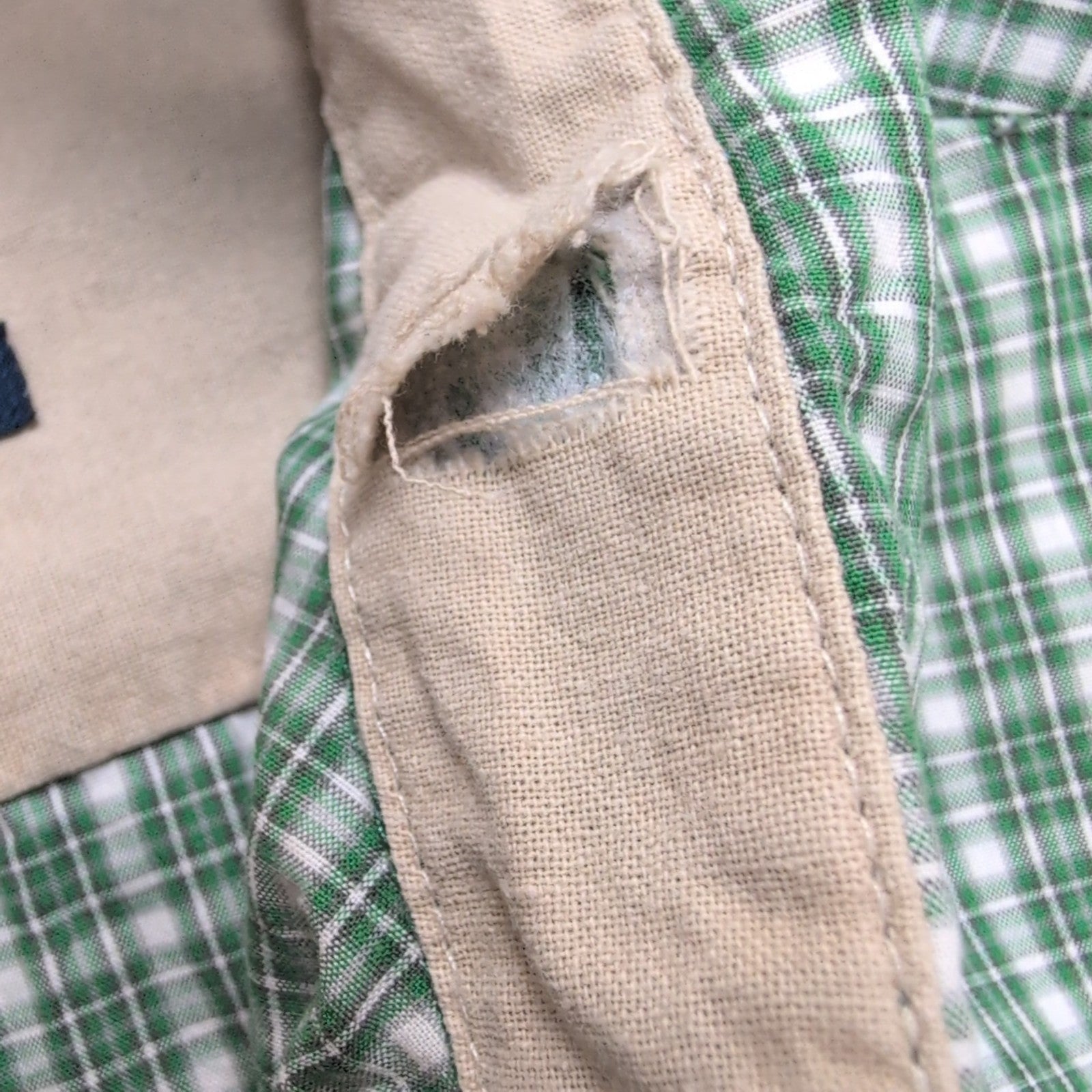 Chemise Wrangler Manche Courte Verte Carreaux Taille M Une Poche