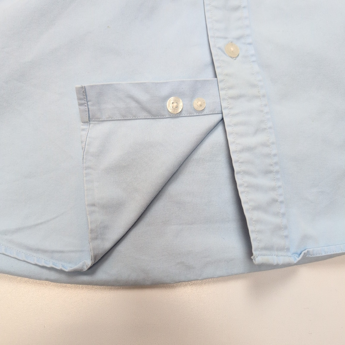 Chemise YVES SAINT LAURENT M Bleu Clair 100% Coton Manches Courtes