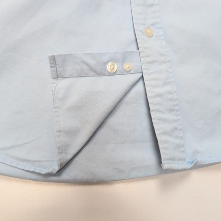Chemise YVES SAINT LAURENT M Bleu Clair 100% Coton Manches Courtes