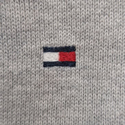 Pull Fin Tommy Hilfiger Gris Chiné Col Rond - Taille S