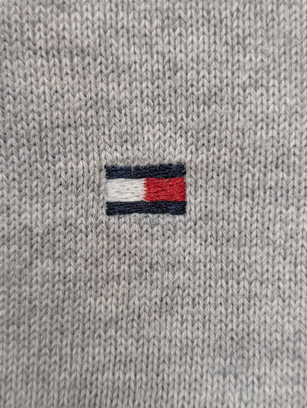 Pull Fin Tommy Hilfiger Gris Chiné Col Rond - Taille S