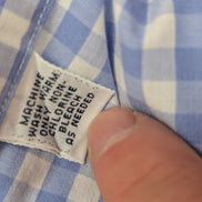 Chemise Ralph Lauren bleu ciel petits carreaux taille XL #2511