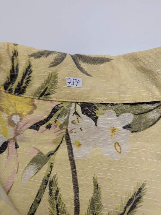 Chemise Hawaïenne Motif Fleurs et Cocotiers - Taille L
