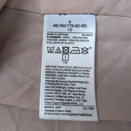 Robe GAP XS Rose Motif Cœurs Bretelles Réglables Viscose Doublée