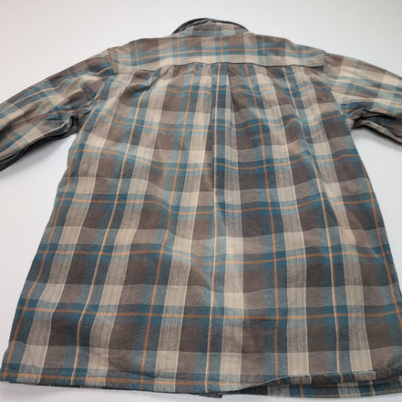 Chemise Carhartt L Coton Épais Workwear Logo Cuir Poche Stylo manches longues
