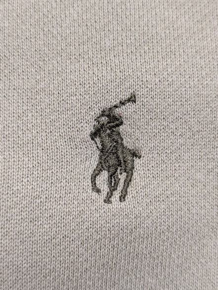 Sweat Polo Ralph Lauren L XL Vert Kaki Logo Cavalier Col Rond Poche Kangourou