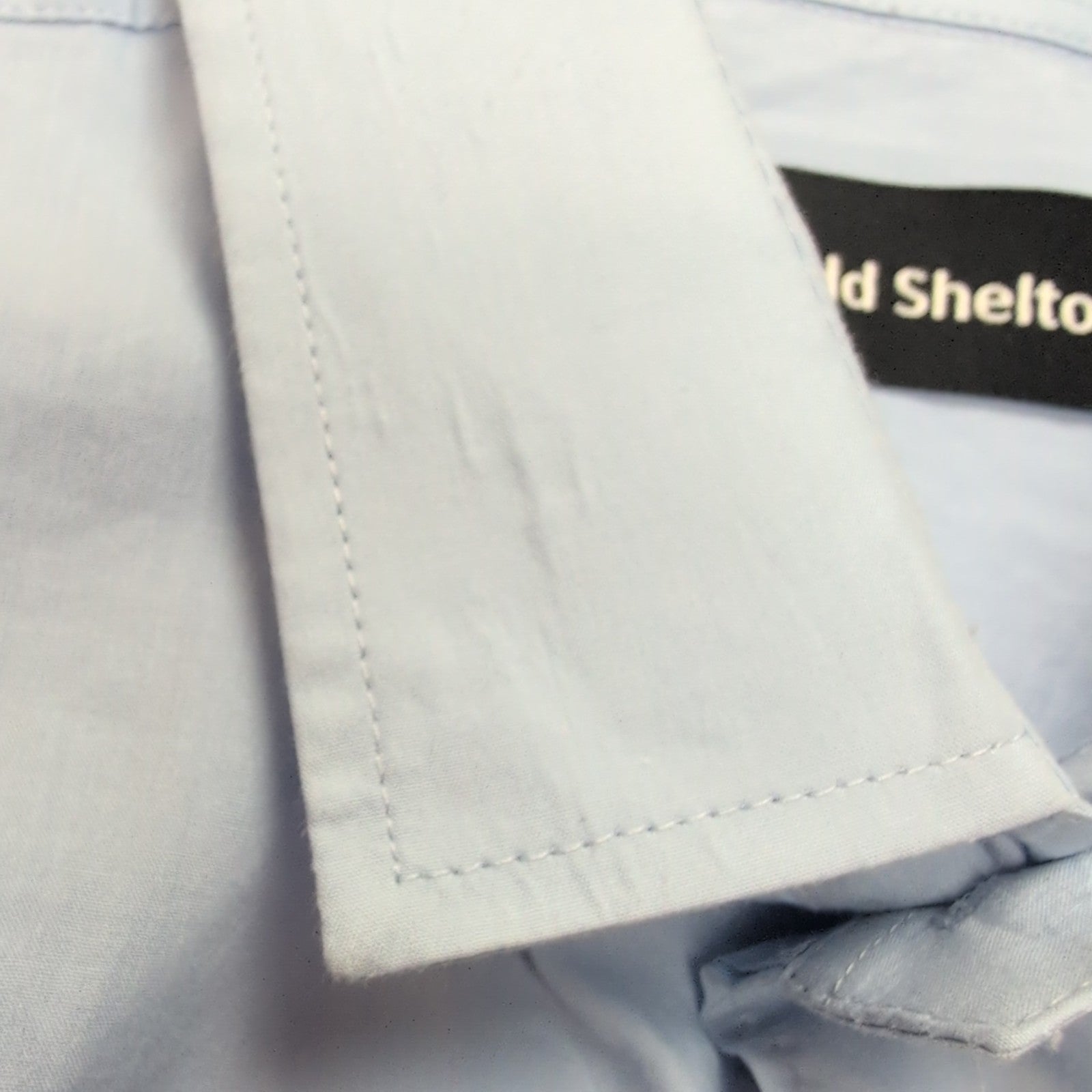 Chemise Todd Shelton M Neuve Étiquette Slim Fit 100% Coton Bleu Unie