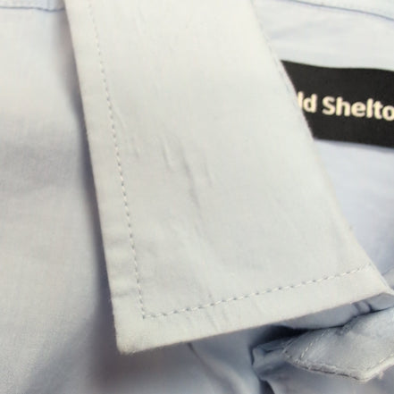 Chemise Todd Shelton M Neuve Étiquette Slim Fit 100% Coton Bleu Unie