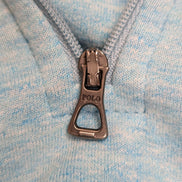 Pull Polo Ralph Lauren M turquoise coton Half Zip col zippé logo brodé
