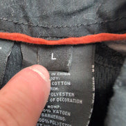 Chemise Harley Davidson L Noire Orange Flamme Brodée Dos 100% Coton