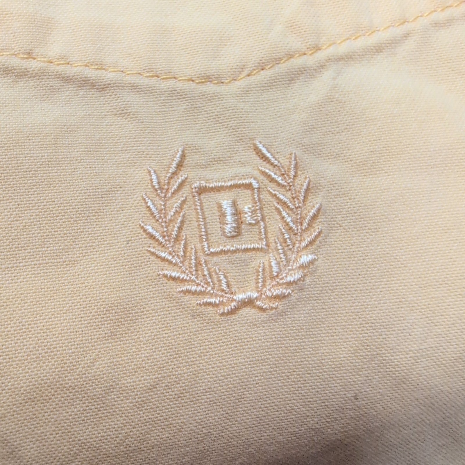 Chemise Chaps jaune pastel avec poche et logo manches courtes coton taille L
