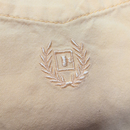 Chemise Chaps jaune pastel avec poche et logo manches courtes coton taille L