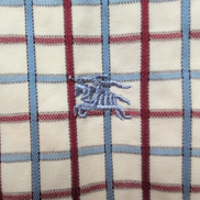 Chemise BURBERRY Taille 4 L Bleu Blanc Rouge Carreaux 100% Coton Logo Bleu