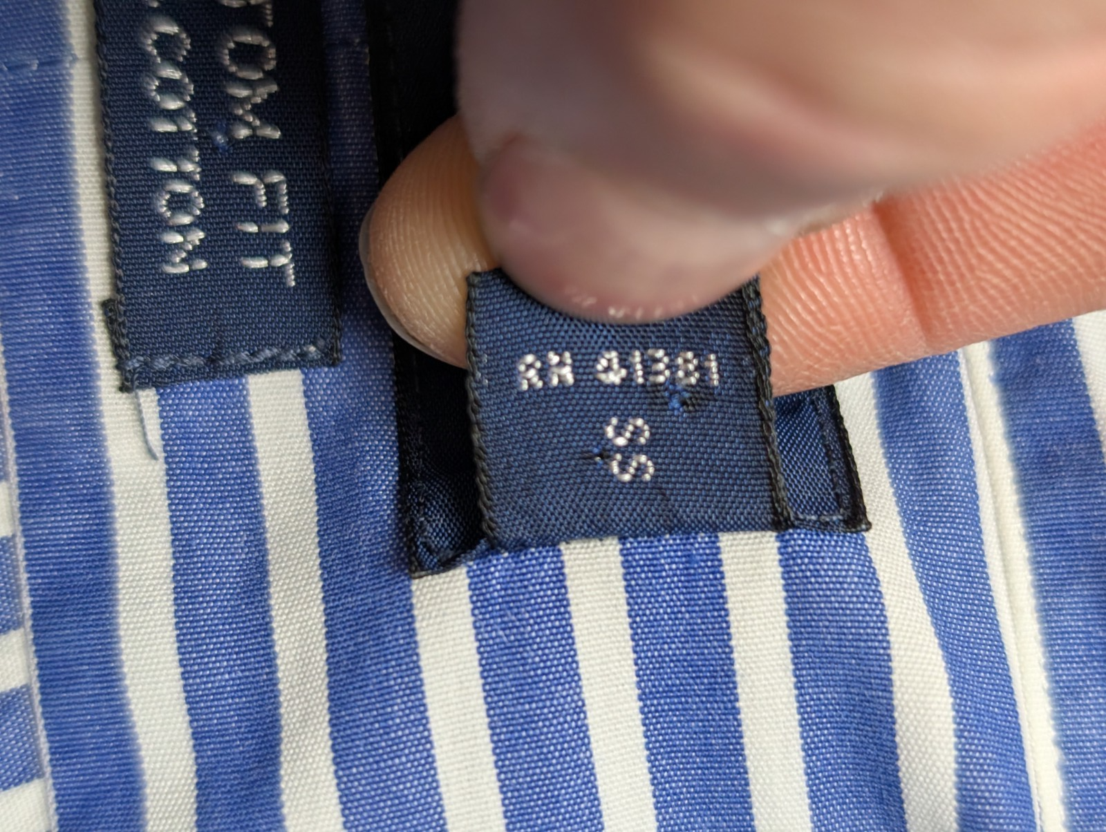 Chemise Ralph Lauren Golf Manches Longues Custom Fit Bleu Rayures L