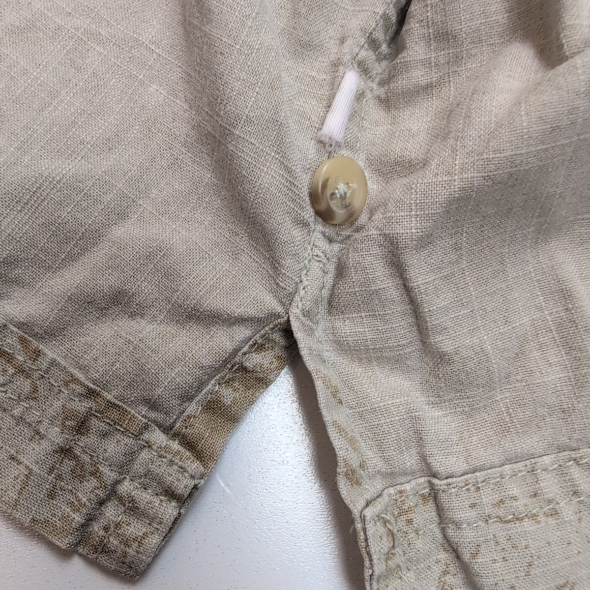 Chemise Hawaïenne St John’s Bay Coton Kaki Poissons Feuillage L