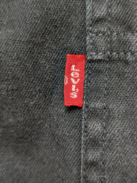 Chemise LEVI'S Jean Denim Noir Manches Longues Boutons Métal - Taille XL / XXL