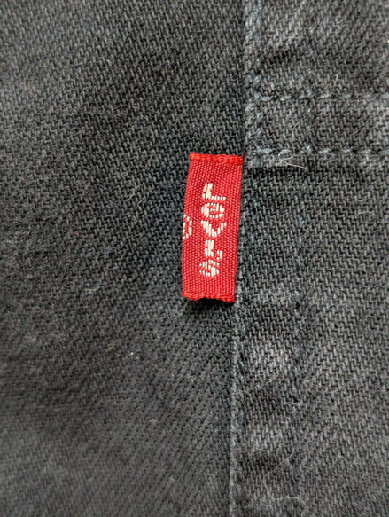 Chemise LEVI'S Jean Denim Noir Manches Longues Boutons Métal - Taille XL / XXL