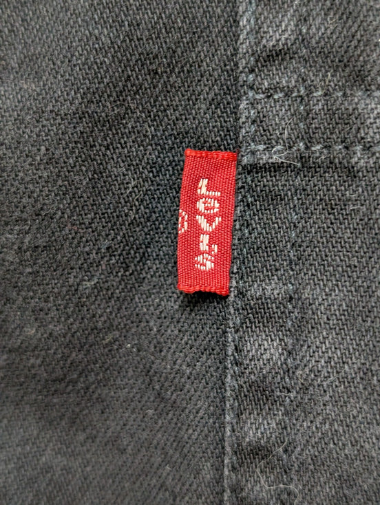 Chemise LEVI'S Jean Denim Noir Manches Longues Boutons Métal - Taille XL / XXL
