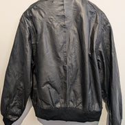 Veste Members Only café racer vintage 80's cuir noir taille S [42] #2c