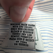Chemise L.L. Bean rayée bleu manches longues homme taille L