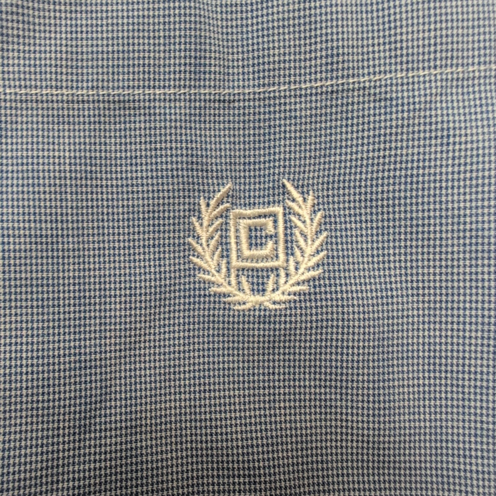 Chemise CHAPS bleue unie 1 poche manches courtes taille L homme