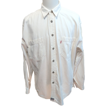 Chemise Levi's Red Tab vintage blanc 2XL denim 2 poches rare manches longues