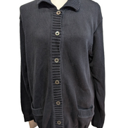 Gilet Lauren Ralph Lauren Femme Bleu Marine 100% Coton Taille M Boutons Gravés