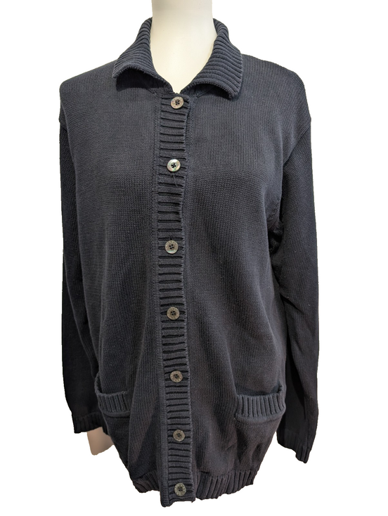 Gilet Lauren Ralph Lauren Femme Bleu Marine 100% Coton Taille M Boutons Gravés
