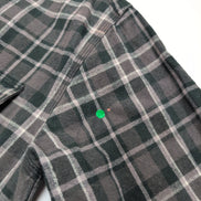 Chemise Carhartt M Flanelle Verte Grise Carreaux 100% Coton 2 Poches