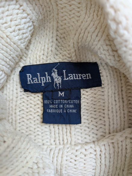 Pull Polo Ralph Lauren Col Roulé "Flag" Drapeau Américain - 100% Coton Taille M
