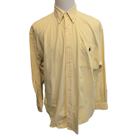 Chemise Ralph Lauren XXL L Big Shirt Jaune Oxford Poche Button Down Shirt