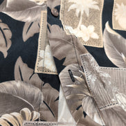 Chemise Hawaïenne Island Shores XL Noir Marron Palmiers Ananas Coton