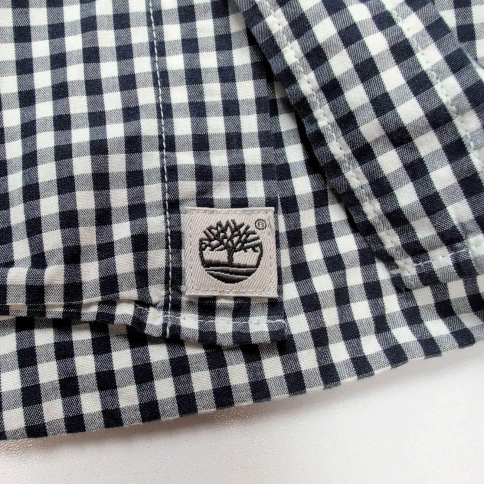 Chemise Timberland bleue et blanche à carreaux taille XL #41e