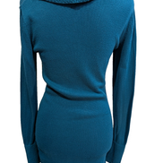 Robe Pull Longue Calvin Klein Col Roulé Vert Pétrole - Taille S