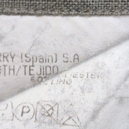Chemise BURBERRY Lin XL Vert Kaki Logo Brodé Manches Courtes