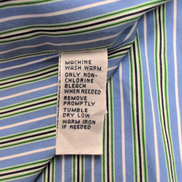 Chemise Polo Ralph Lauren Regent M/L Classic Fit Rayures Bleu Vert Coton Shirt