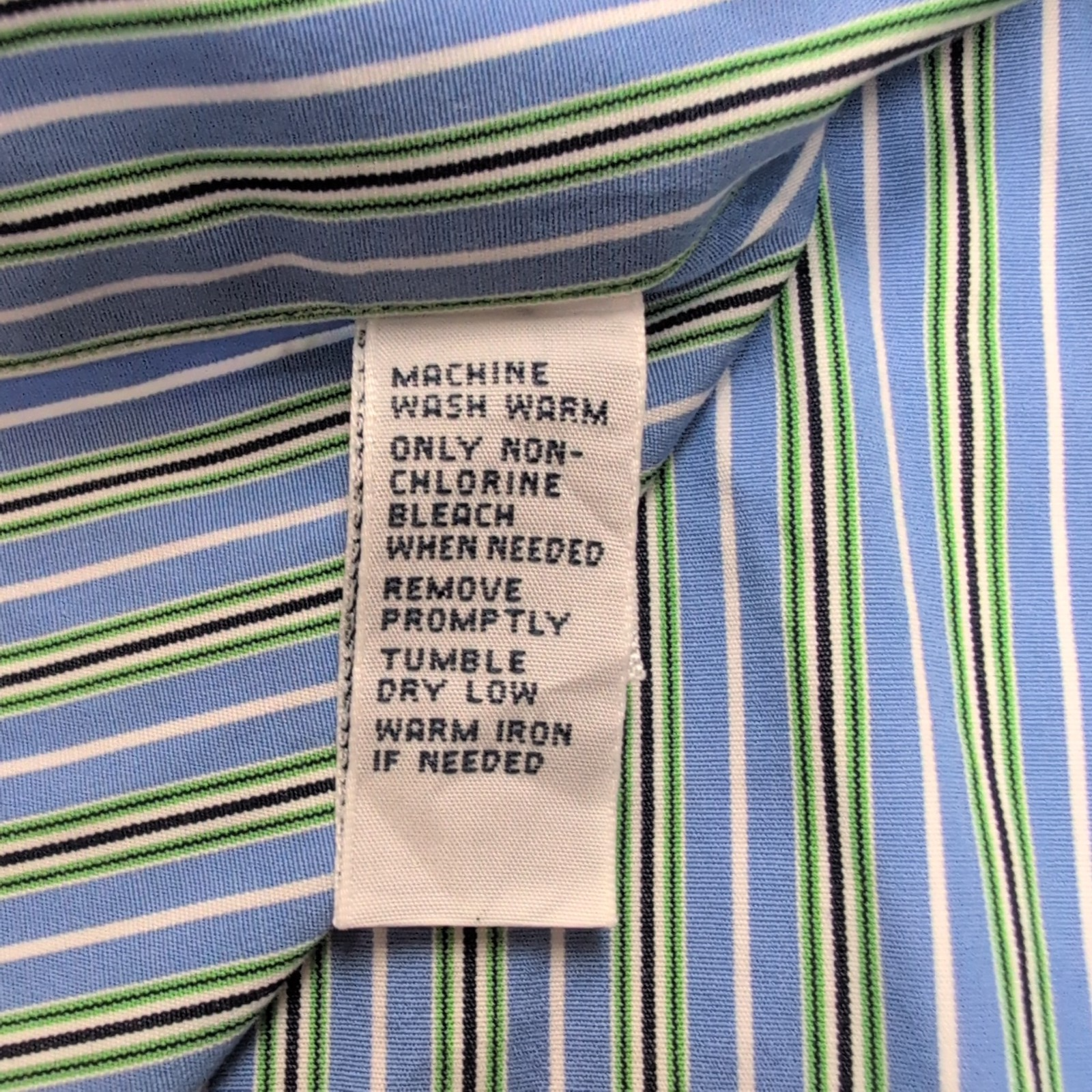 Chemise Polo Ralph Lauren Regent M/L Classic Fit Rayures Bleu Vert Coton Shirt