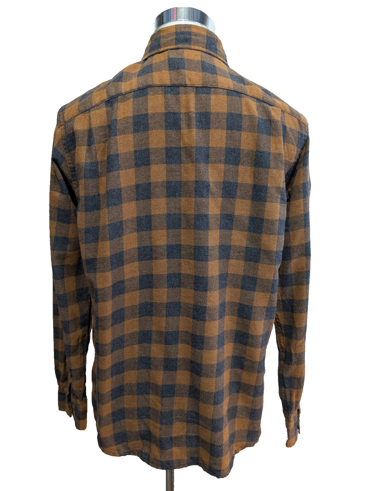 CHEMISE FLANELLE WRANGLER M MARRON NOIR Carreaux Workwear Poche Stylo