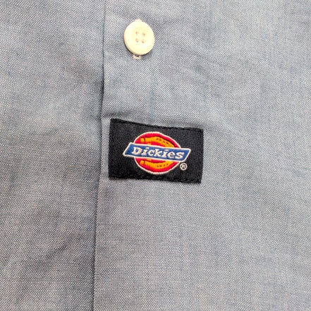 Chemise Dickies M Bleu Workwear Manches Courtes 2 Poches Logo Brodé