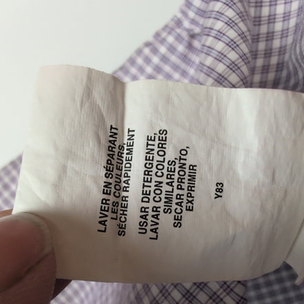Chemise Tommy Hilfiger XL Violet Carreaux Regular Fit 100% Coton manches longues
