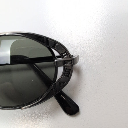 Lunettes de soleil Y2K Ovales Métal Brossé Chiffres Romains Branches Fines