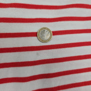 Polo manches courtes Polo Ralph Lauren XL blanc rayures rouges logo bleu