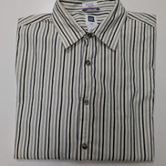 Chemise GAP blanche à rayures noires taille L #103msch