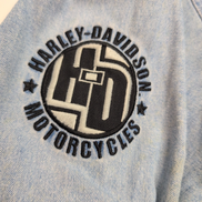 Chemise Harley Davidson XL Jean Bleu 100% Coton Brodée 2 Poches Logo
